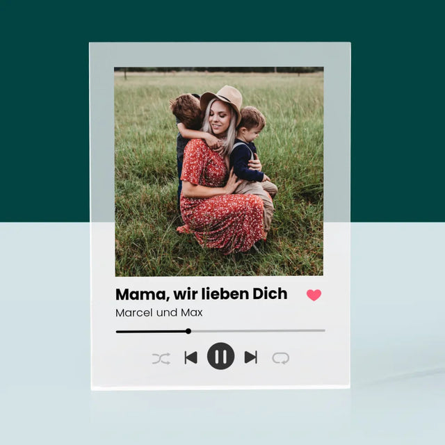 Foto Und Unterschrift: Mama, Wir Lieben Dich - Acrylblock