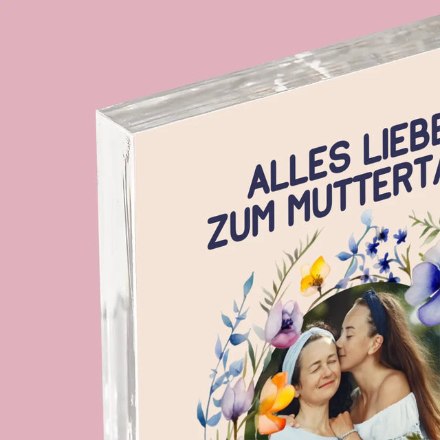 Foto Und Unterschrift: Alles Liebe Zum Muttertag - Acrylblock