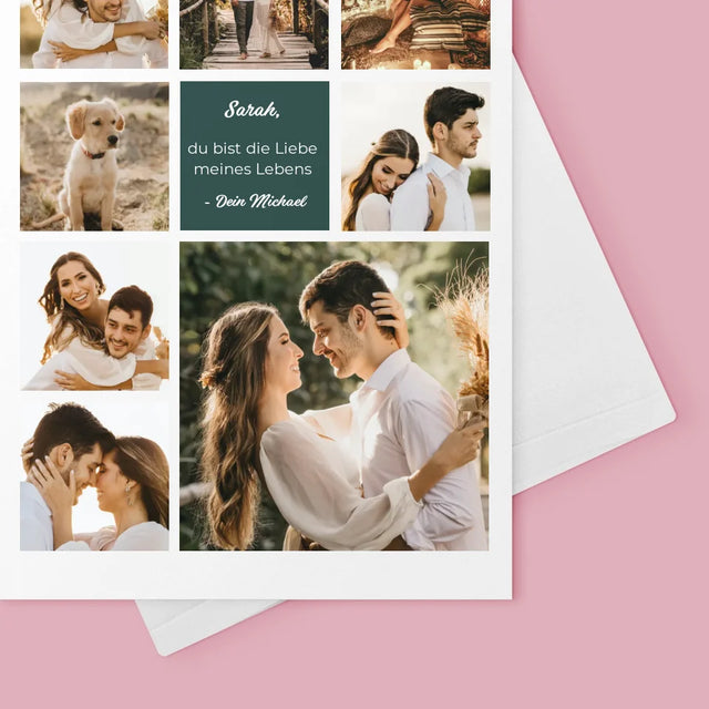 Fotocollage: Liebe Collage - Glückwunschkarte
