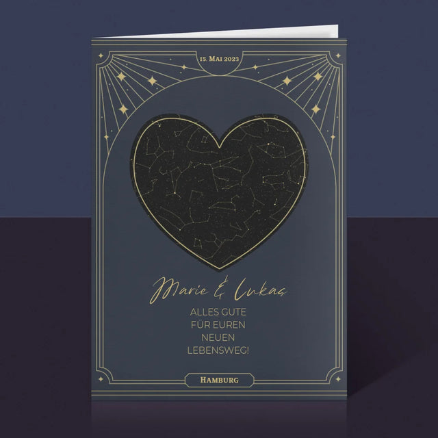 Sternkarte: Sternkarte: Neuer Lebensweg - Glückwunschkarte