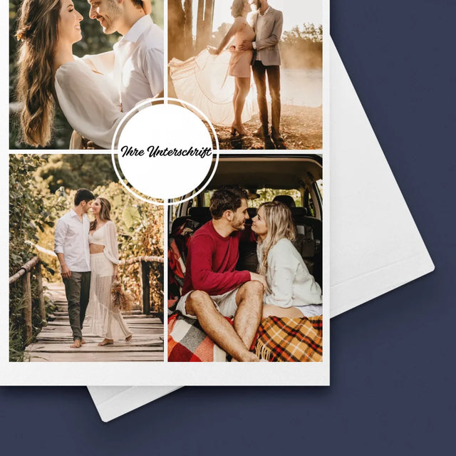 Fotocollage: 4 Fotos - Glückwunschkarte
