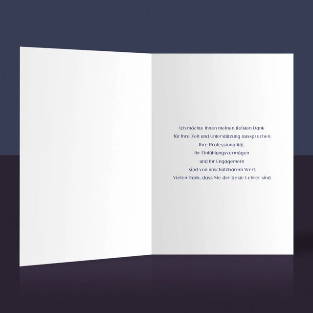 Foto Und Unterschrift: Urkunde Vorbildlicher Lehrer - Glückwunschkarte