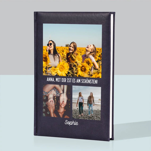 Fotocollage: Beste Freundinnen - Notizbuch