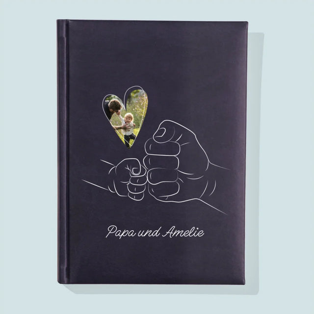 Foto Und Unterschrift: Papa Baby Hand - Notizbuch
