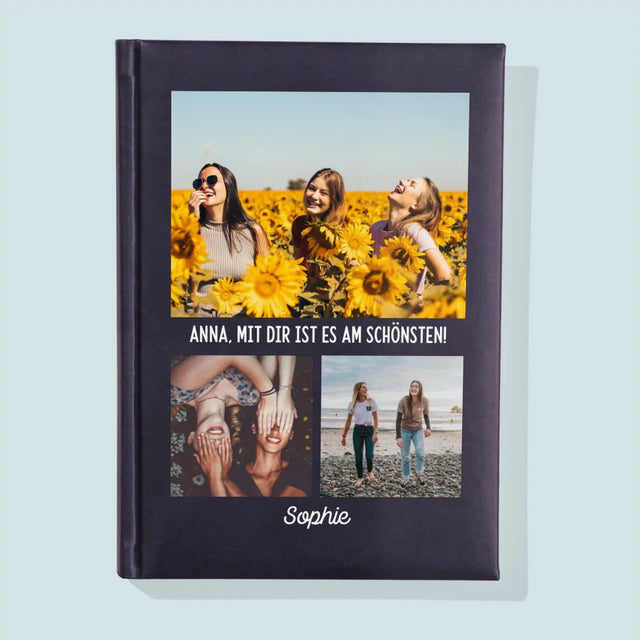 Fotocollage: Beste Freundinnen - Notizbuch