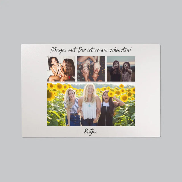 Fotocollage: Beste Freundin - Schreibtischunterlage