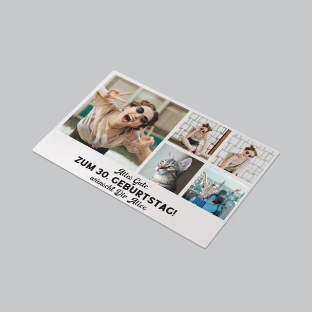 Fotocollage: Geburtstags-Collage - Schreibtischunterlage