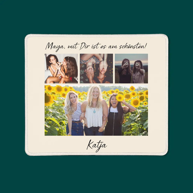 Fotocollage: Beste Freundin - Mauspad