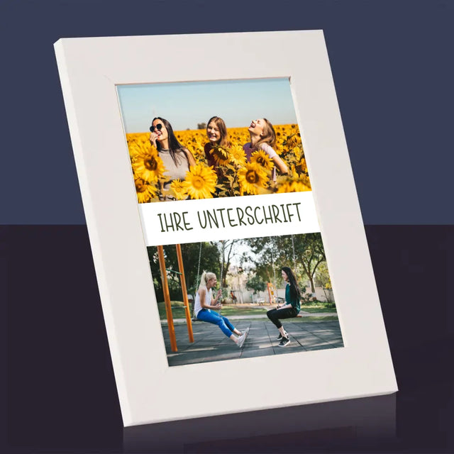 Fotocollage: 2 Fotos Und Unterschrift - Bilderrahmen