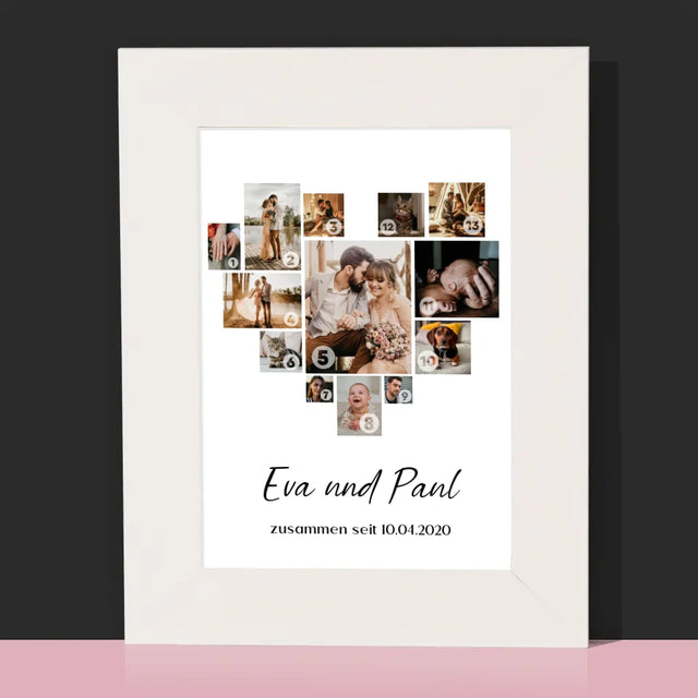 Fotocollage: Herz - Bilderrahmen