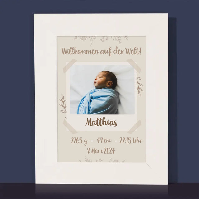 Geburtsdatum: Geburtsdatum Blätter - Bilderrahmen