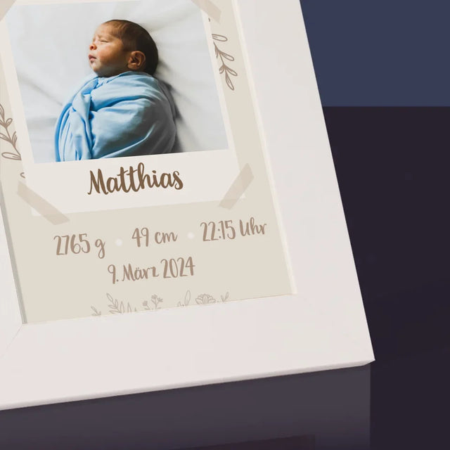 Geburtsdatum: Geburtsdatum Blätter - Bilderrahmen