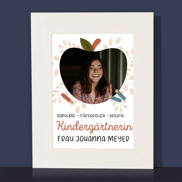 Foto Und Unterschrift: Kindergärtnerin - Bilderrahmen