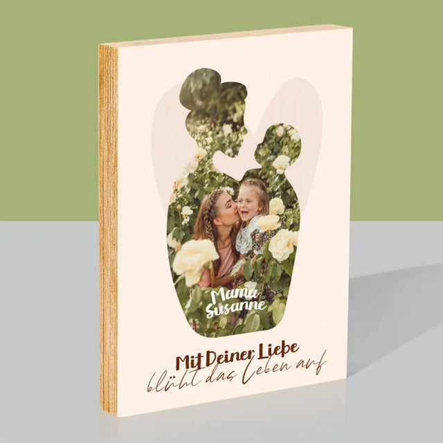 Form-Collage: Deine Liebe - Druck Auf Holz