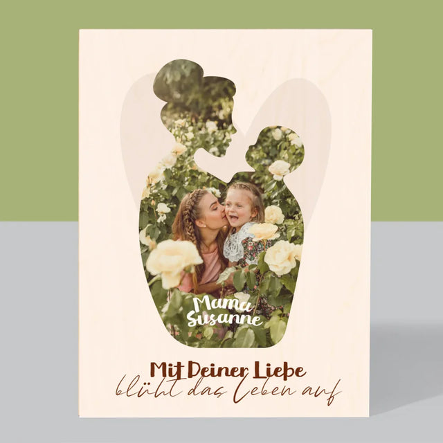 Form-Collage: Deine Liebe - Druck Auf Holz