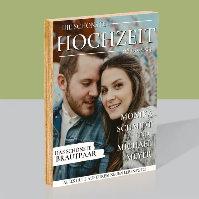 Magazin-Cover: Die Schönste Hochzeit - Druck Auf Holz