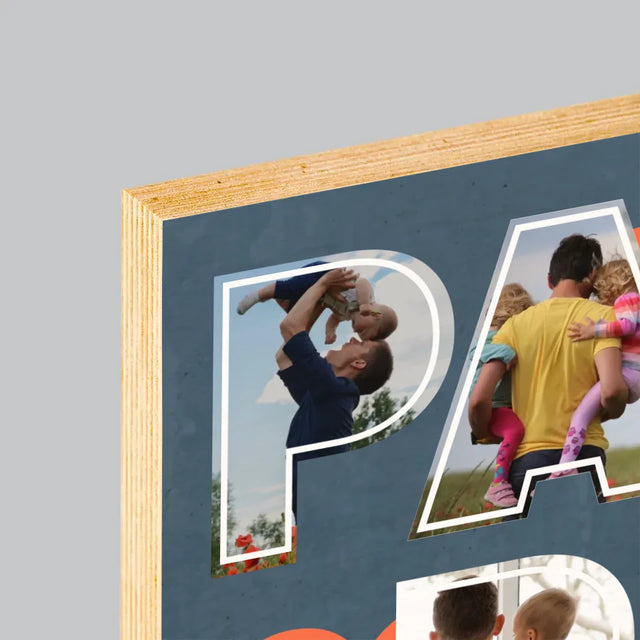 Fotocollage: Papa Ist Der Beste - Druck Auf Holz