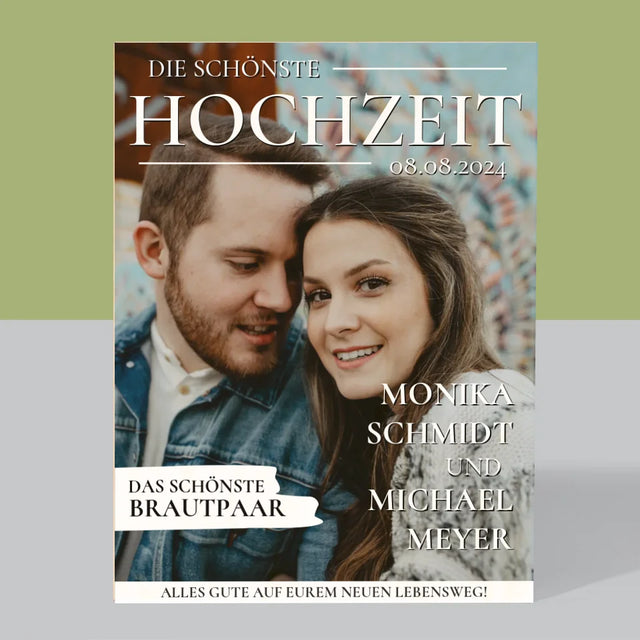 Magazin-Cover: Die Schönste Hochzeit - Druck Auf Holz