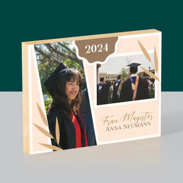 Fotocollage: Frau Magister - Druck Auf Holz