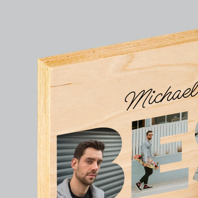 Buchstaben-Collage: Best Teacher - Druck Auf Holz