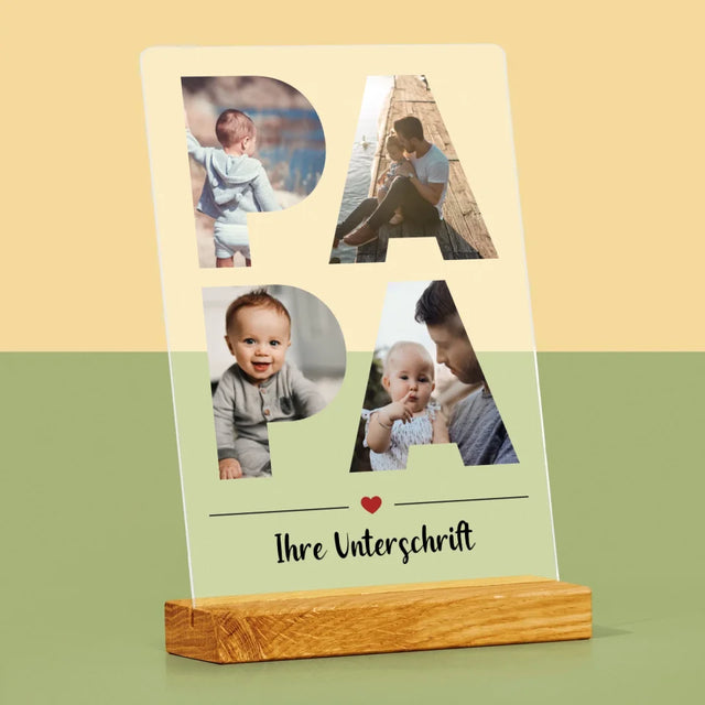 Buchstaben-Collage: Papa - Druck Auf Acrylglas