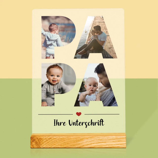 Buchstaben-Collage: Papa - Druck Auf Acrylglas