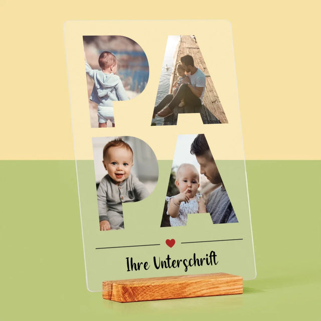 Buchstaben-Collage: Papa - Druck Auf Acrylglas
