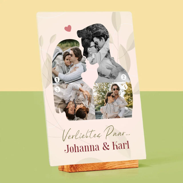 Form-Collage: Verliebtes Paar - Druck Auf Acrylglas