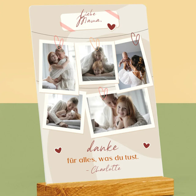 Fotocollage: Mama, Danke Für Alles - Druck Auf Acrylglas