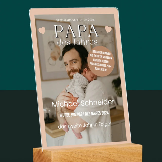 Magazin-Cover: Papa Des Jahres - Druck Auf Acrylglas