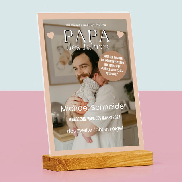 Magazin-Cover: Papa Des Jahres - Druck Auf Acrylglas