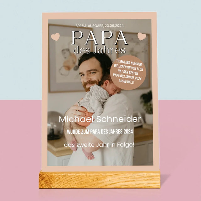 Magazin-Cover: Papa Des Jahres - Druck Auf Acrylglas