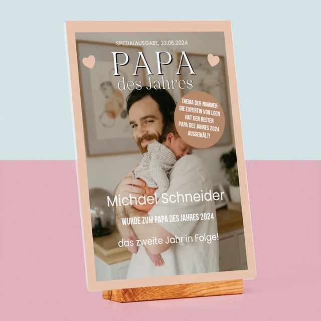 Magazin-Cover: Papa Des Jahres - Druck Auf Acrylglas