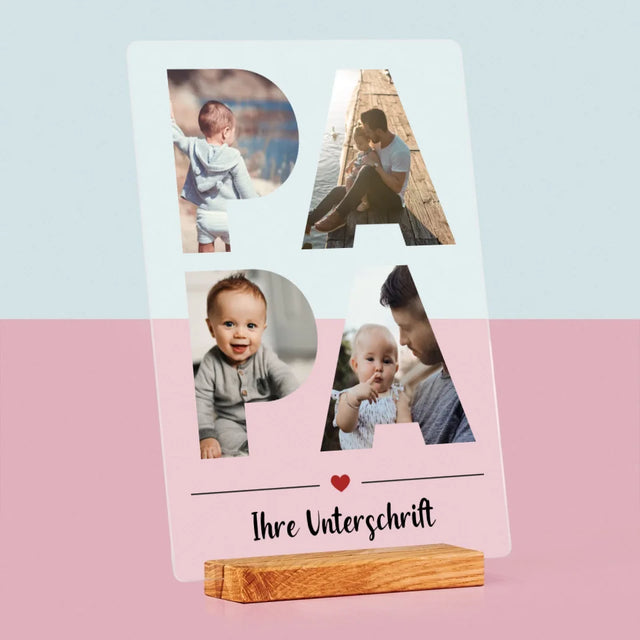 Buchstaben-Collage: Papa - Druck Auf Acrylglas