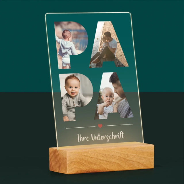 Buchstaben-Collage: Papa - Druck Auf Acrylglas
