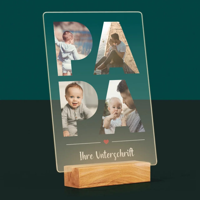 Buchstaben-Collage: Papa - Druck Auf Acrylglas
