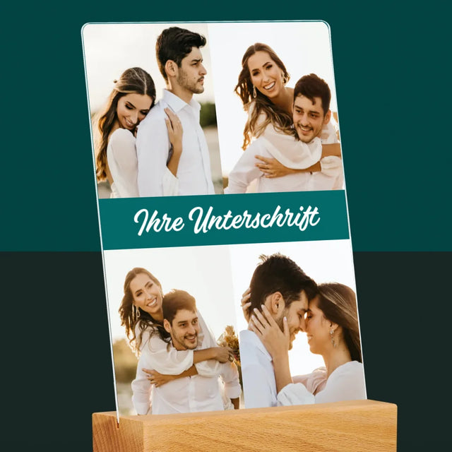 Fotocollage: 4 Fotos Und Unterschrift - Druck Auf Acrylglas