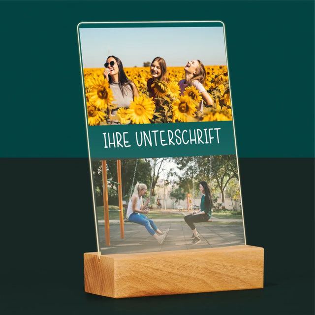 Fotocollage: 2 Fotos Und Unterschrift - Druck Auf Acrylglas