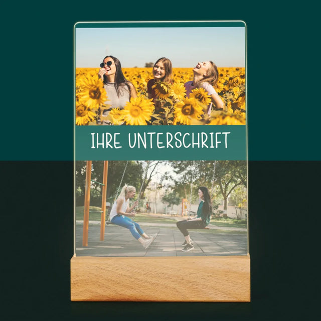 Fotocollage: 2 Fotos Und Unterschrift - Druck Auf Acrylglas