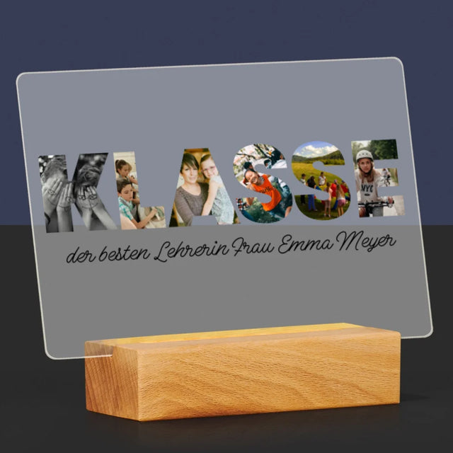 Buchstaben-Collage: Klasse - Druck Auf Acrylglas