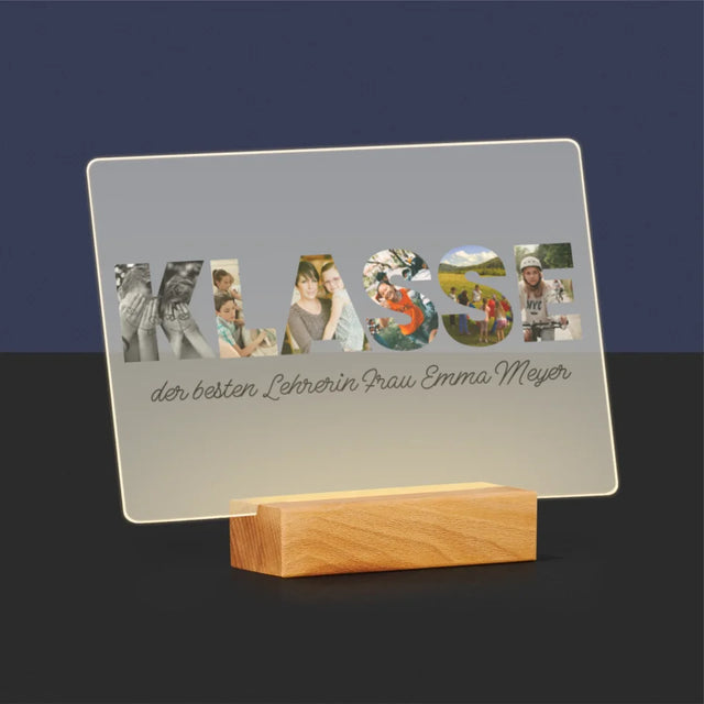Buchstaben-Collage: Klasse - Druck Auf Acrylglas