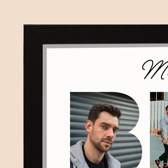 Buchstaben-Collage: Best Teacher - Druck Mit Rahmen 20X40