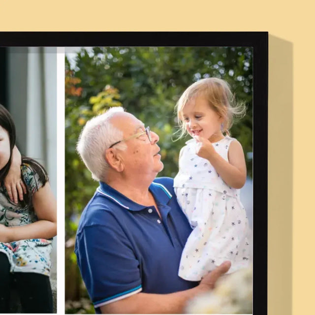 Fotocollage: Geliebter Opa - Druck Mit Rahmen 30X40