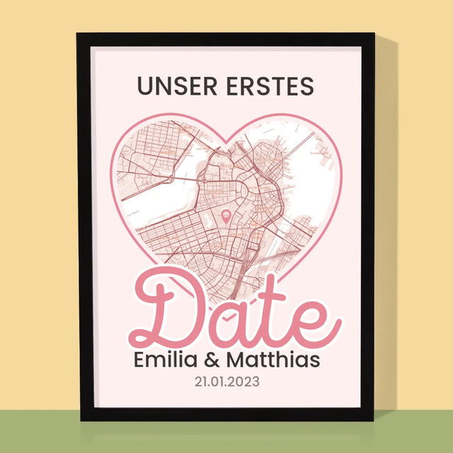 Ihr Standort: Ihr Standort: Erstes Date - Druck Mit Rahmen 30X40