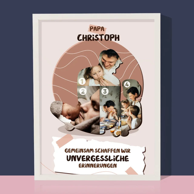 Form-Collage: Unvergessliche Erinnerungen - Druck Mit Rahmen 30X40