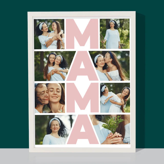 Fotocollage: Mama Collage - Druck Mit Rahmen 30X40
