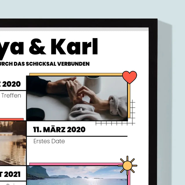 Unsere Geschichte: Durch Das Schicksal Verbunden - Druck Mit Rahmen 30X40