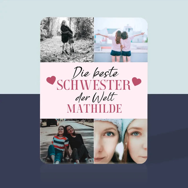 Fotocollage: Beste Schwester Der Welt - Spielkarten