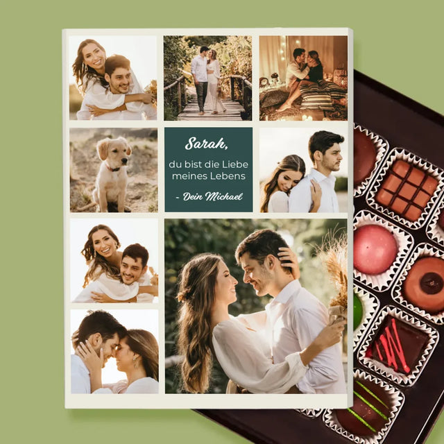 Fotocollage: Liebe Collage - Pralinen