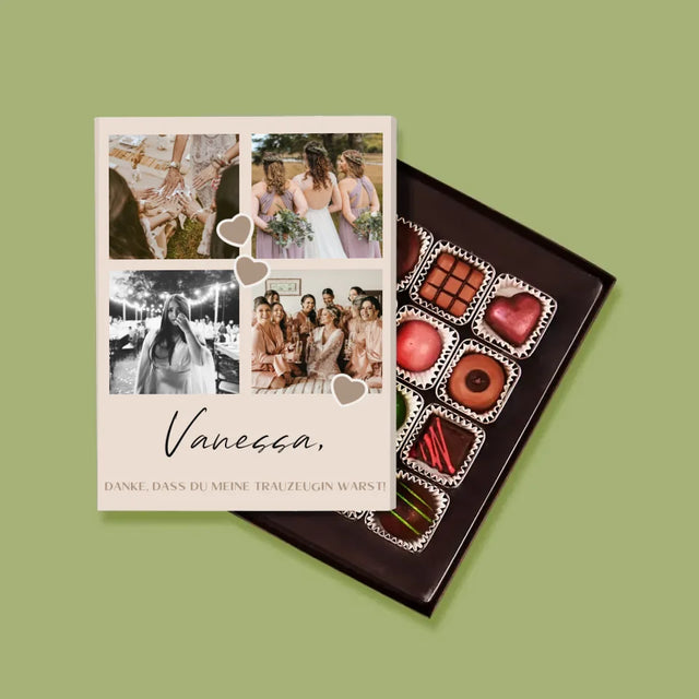 Fotocollage: Danke - Pralinen